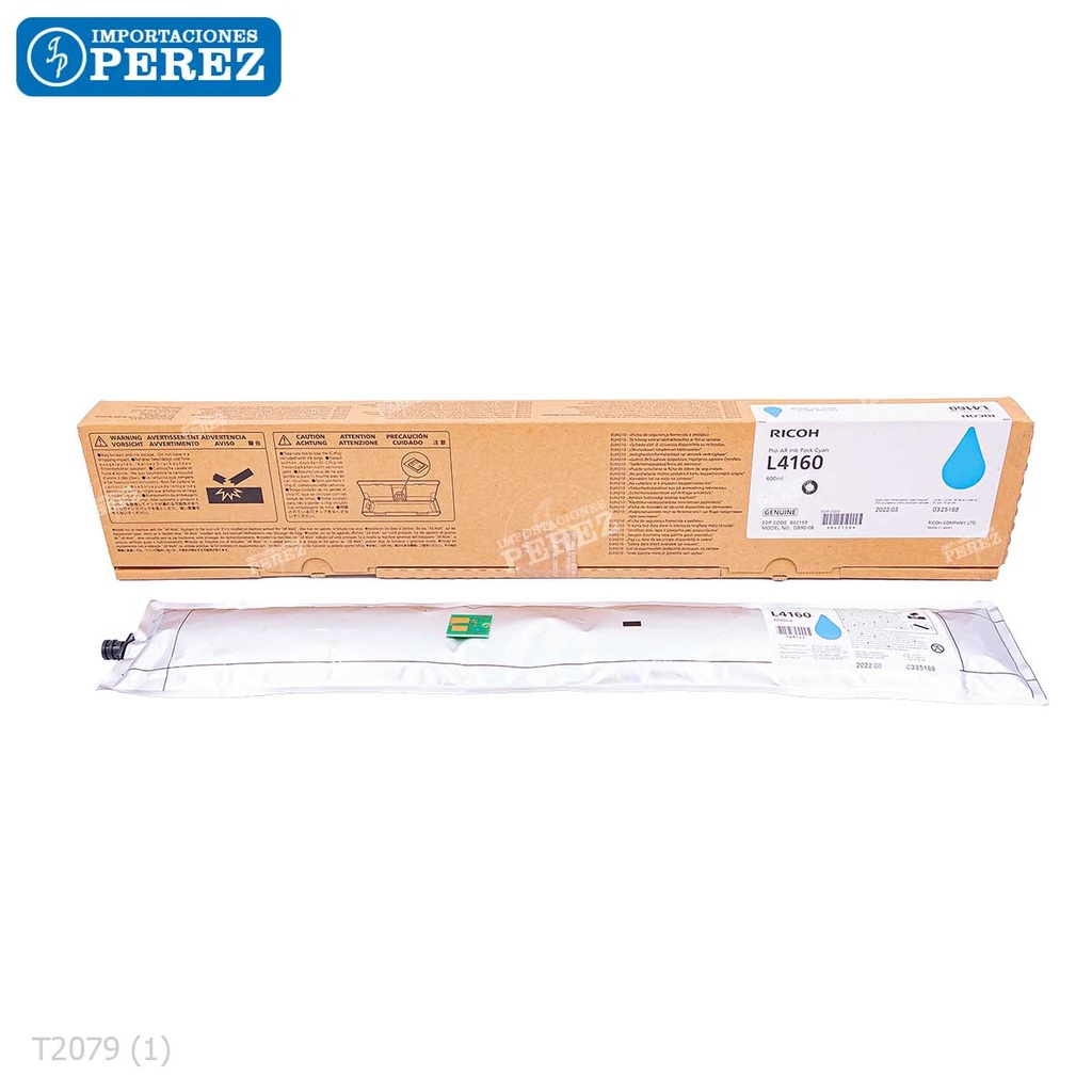 Tinta Cartucho Cyan Ricoh [Original] L4160 600ml 