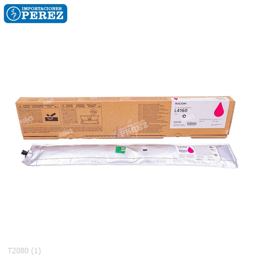 Tinta Cartucho Magenta Ricoh [Original] L4160 600ml 