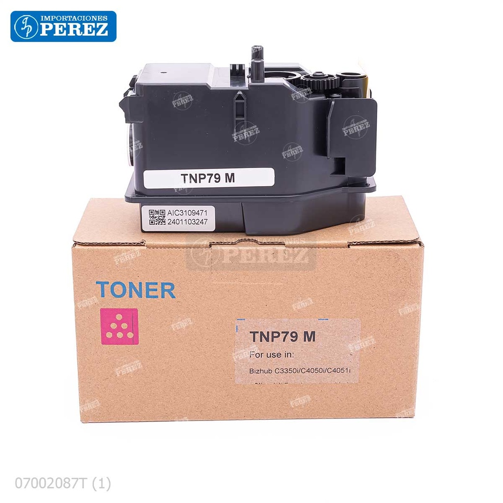 Toner Cartucho Magenta Konica Minolta [DKI] 110v TNP79M/TNP80M/TNP81M 164g 