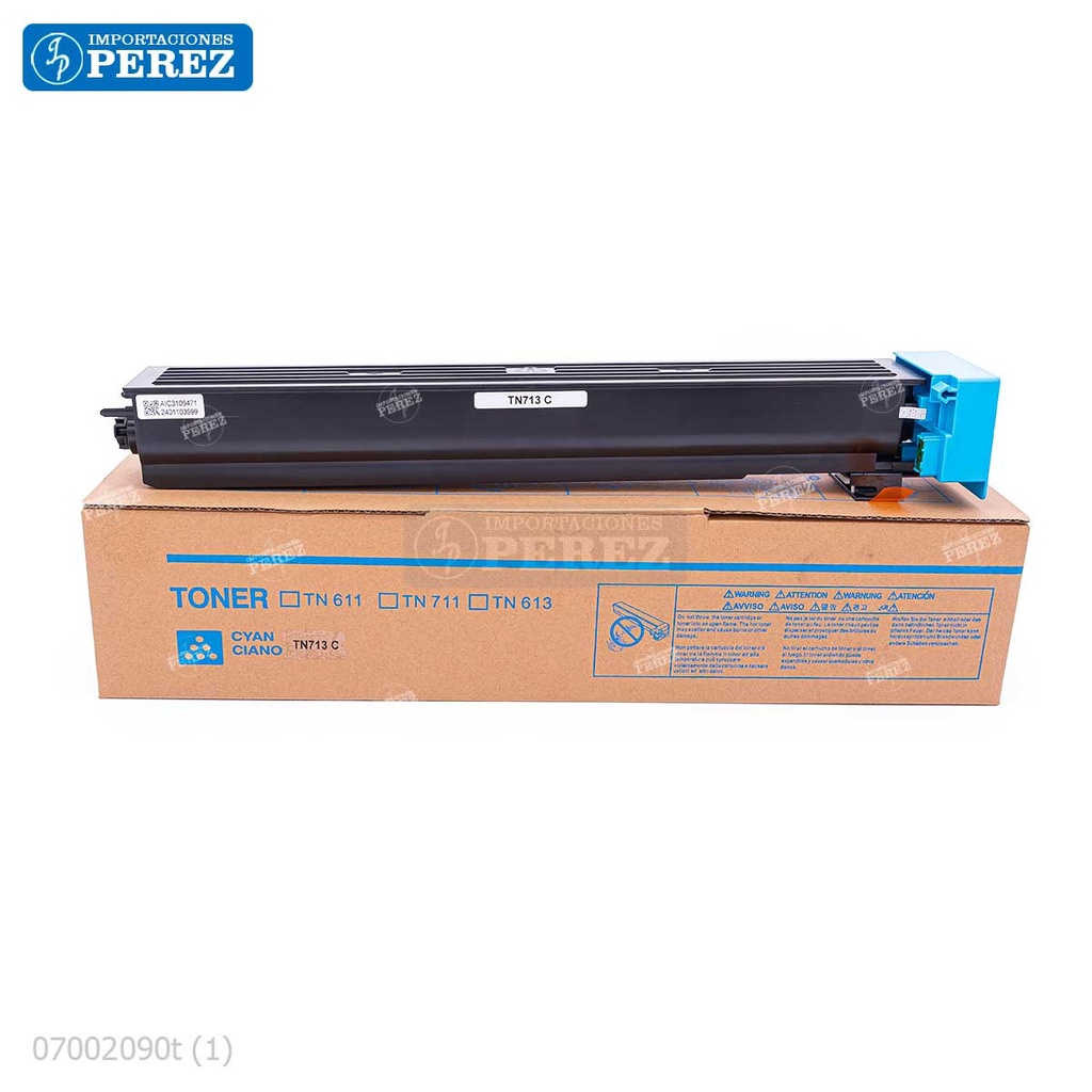 Toner Cartucho Cyan TN713C 565g Konica Minolta TN713K [DKI (Presentación Original]