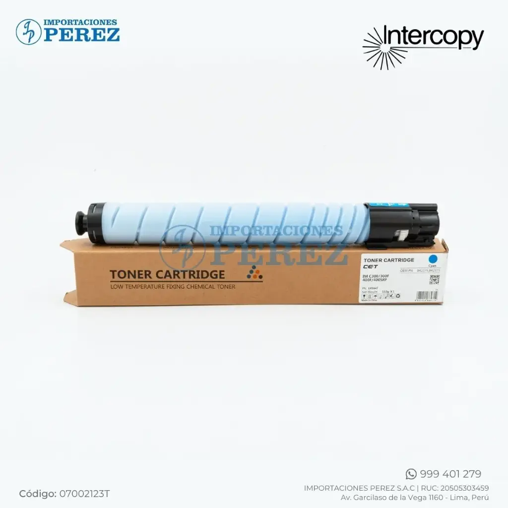 Toner Cartucho Cyan Ricoh [Cet] 102g - 6K 