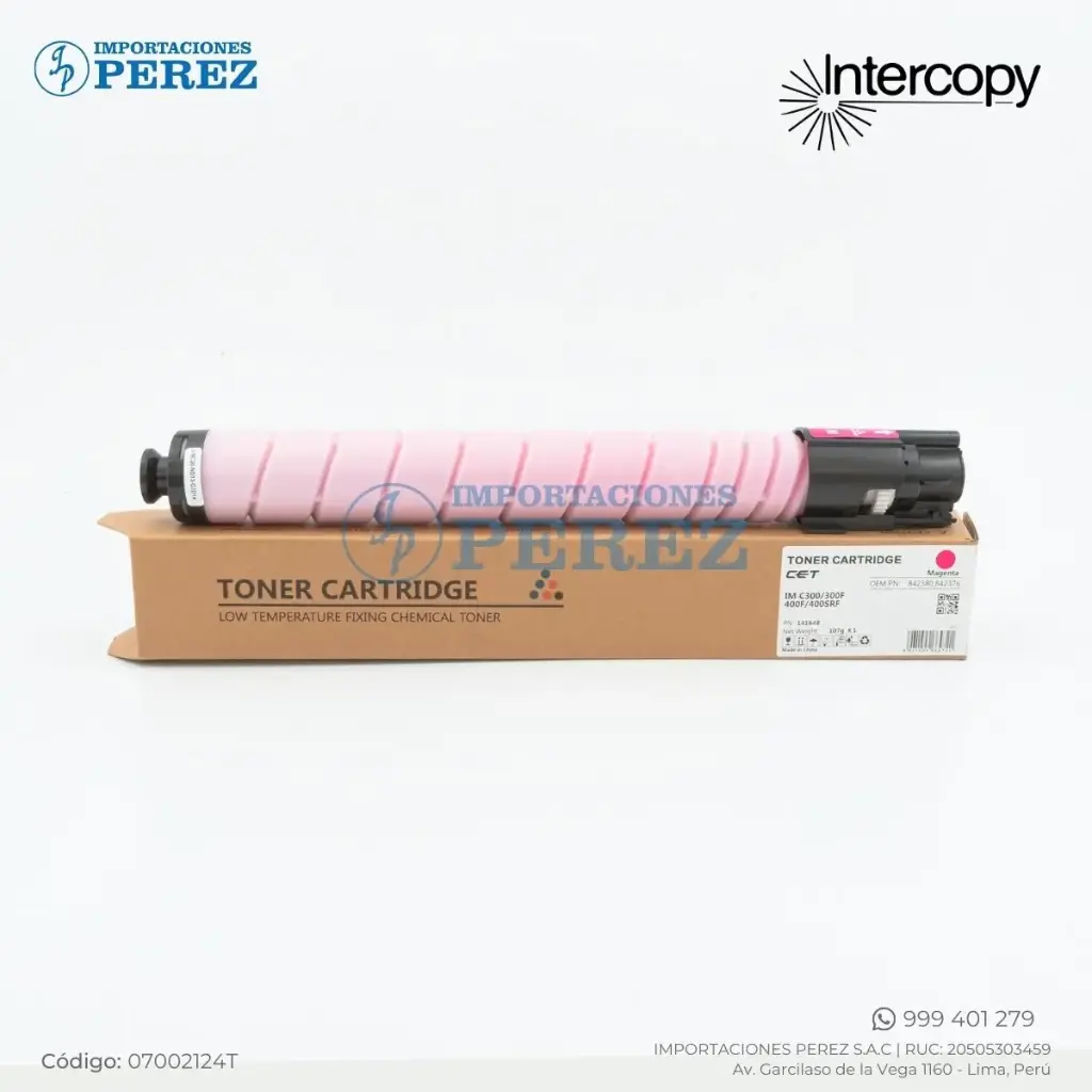 Toner Cartucho Magenta Ricoh [Cet] 107g - 6K 