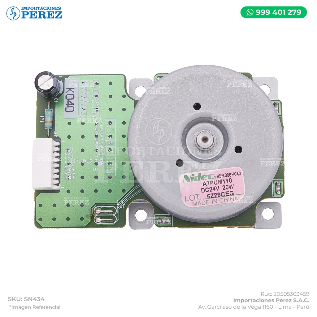 Motor Fusor 24V - 20W - (BRUSLESS MOTOR /20) - SEMI-NUEVO [Original - Konica Minolta]