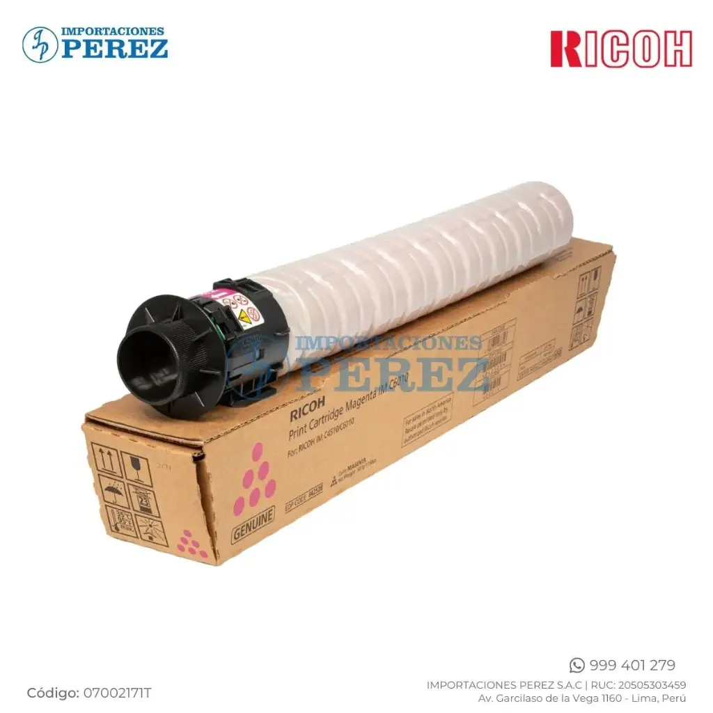 Toner Cartucho Magenta 507g [Original - Ricoh]