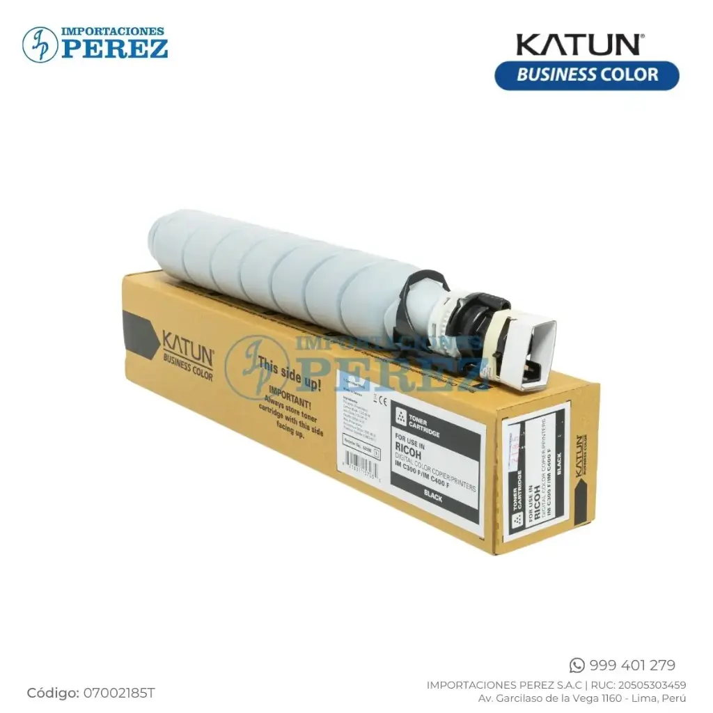 Toner Cartucho Black Ricoh [Katun Business Color] 110/220v 272g 