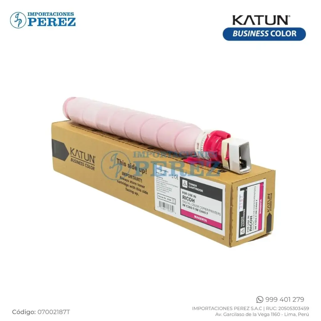 Toner Cartucho Magenta Ricoh [Katun Business Color] 110/220v 146g 