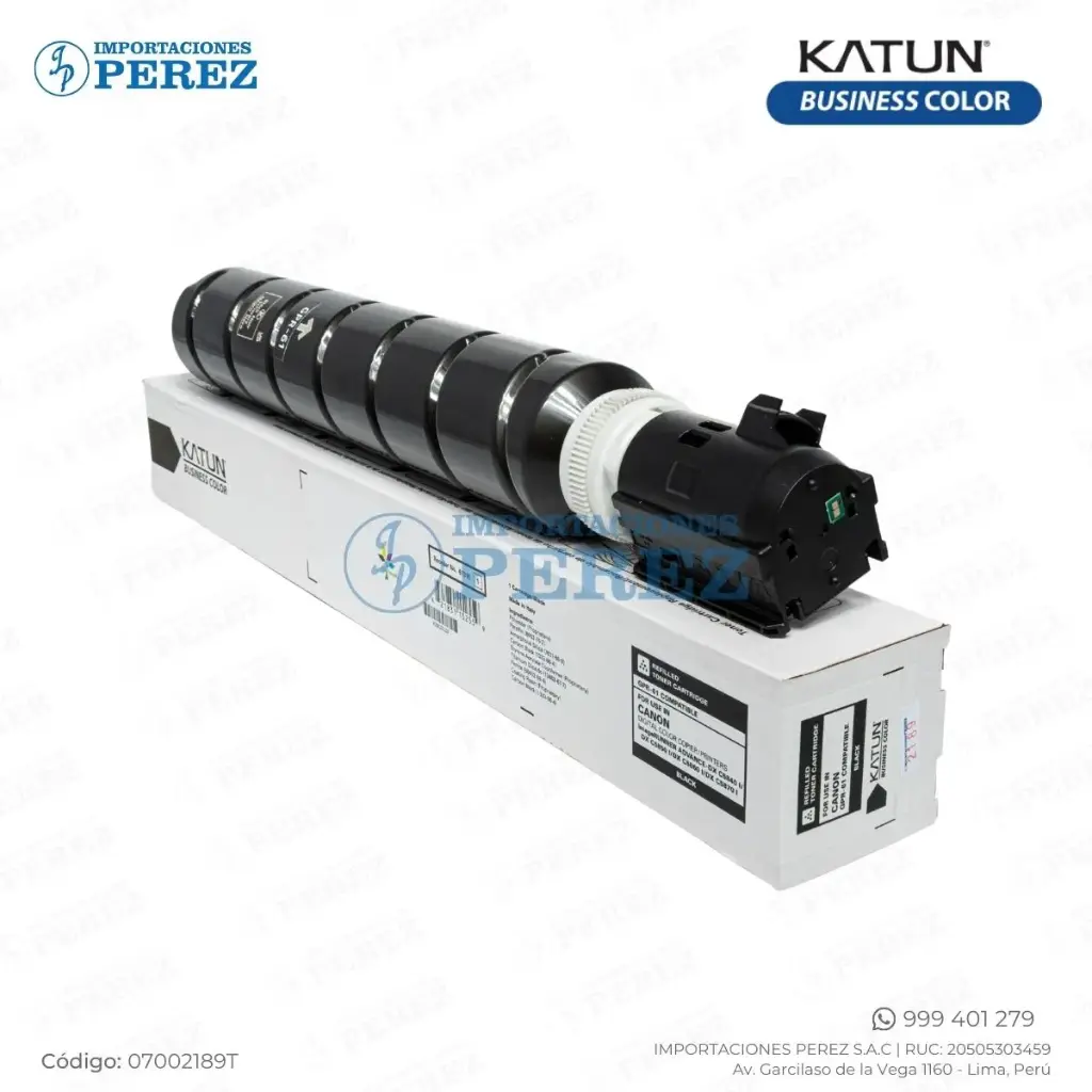 Toner Cartucho Black GPR61 Canon [Katun Business Color] 110/220v 998g 