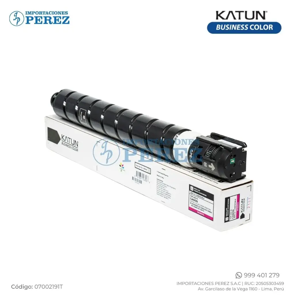 Toner Cartucho Magenta GPR61 Canon [Katun Business Color] 110/220v 680g 