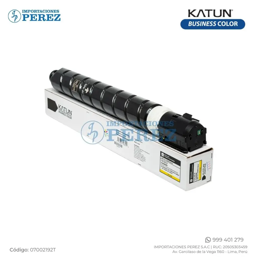 Toner Cartucho Yellow GPR61 Canon [Katun Business Color] 110/220v 680g 