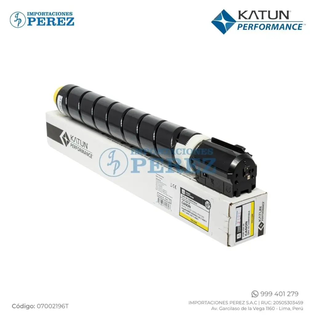 Toner Cartucho Yellow GPR66 Canon 110/220v 384g [Katun Performance]