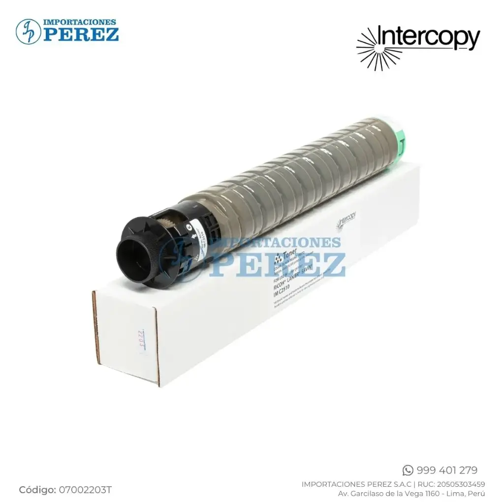 Toner Cartucho Black Ricoh [Intercopy] 240g