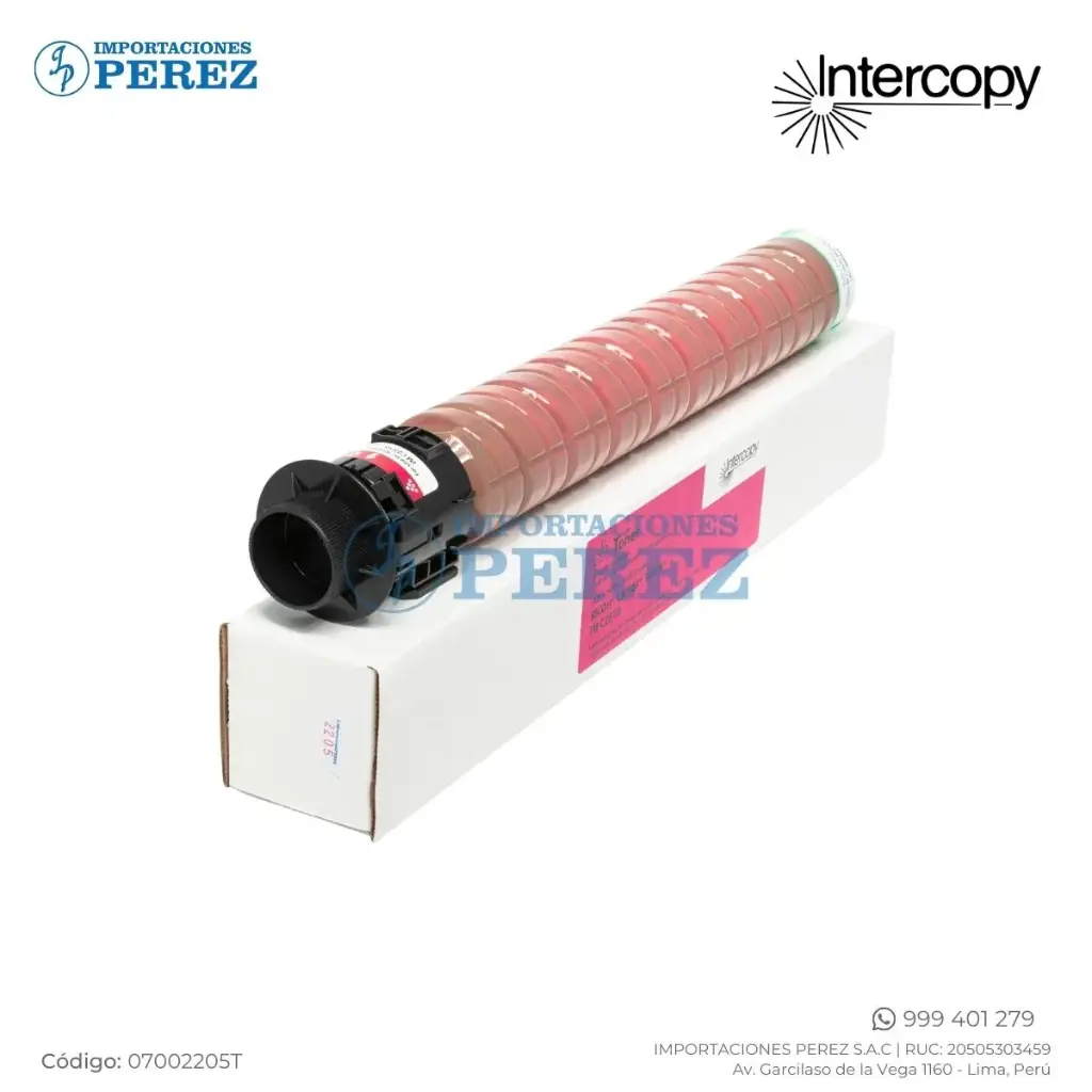 Toner Cartucho Magenta Ricoh [Intercopy] 187g