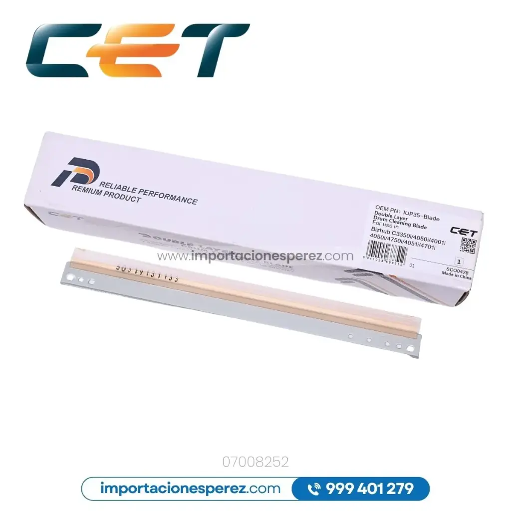 Cuchilla Limpieza Cilindro IUP35/IUP36 Doble Capa [Cet]