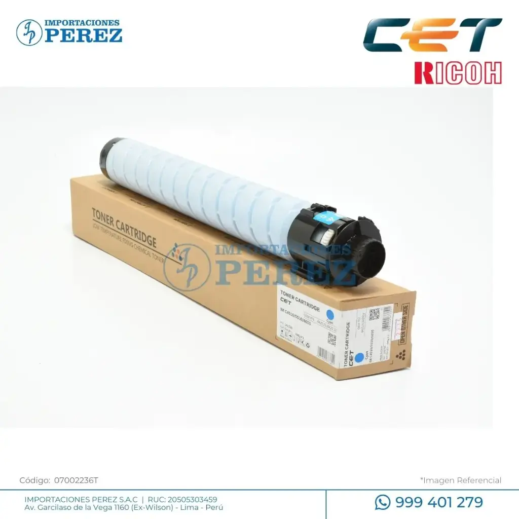 Toner Cartucho Cyan [Cet]