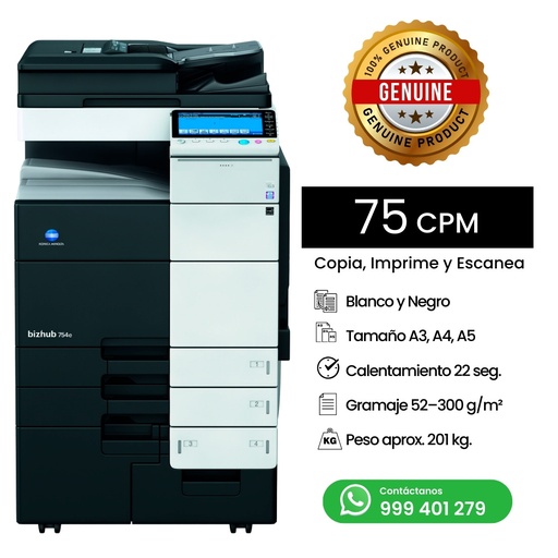 [0103072] Fotocopiadora Konica Minolta Bizhub 754