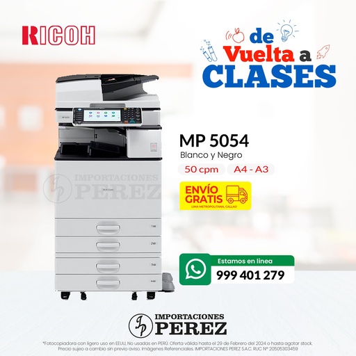 [0107050] Fotocopiadora Ricoh MP 5054 