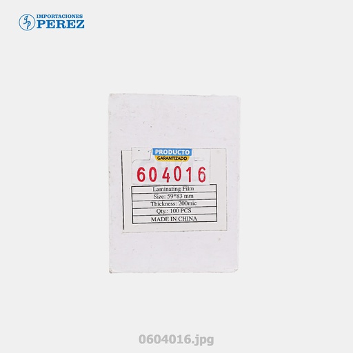 [0604016] Mica Enmicado 59x83 - 200mic (Caja x 100unds)