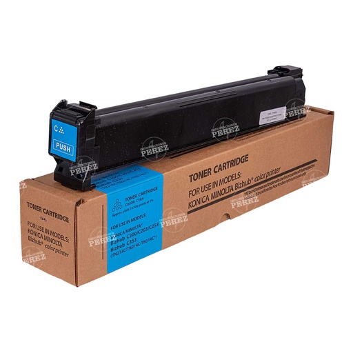 [07001691] Toner Cartucho Cyan Konica Minolta [Intercopy] (364g) (TN214C/TN213C/TN314C) 