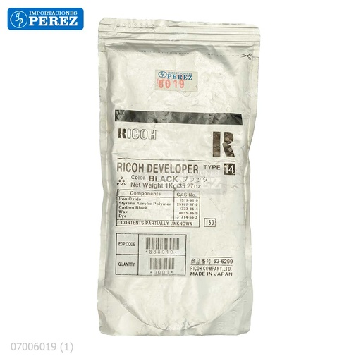 [07006019] Revelador [Ricoh - Original] Negro (Type 14) 