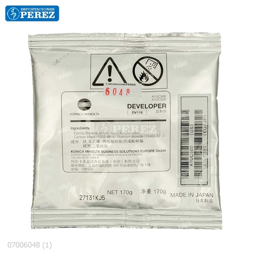 [07006048] Revelador DV116 170g [Konica Minolta - Original]
