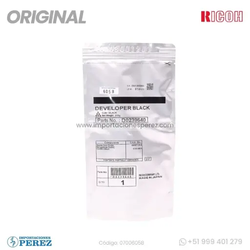 [07006058] Revelador [Ricoh - Original] Black 215g 