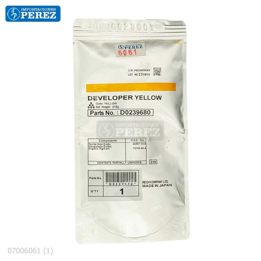 [07006061] Revelador [Ricoh - Original] Yellow 215g