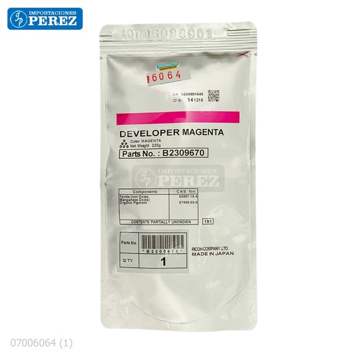 [07006064] Revelador [Ricoh - Original] Magenta (-) 