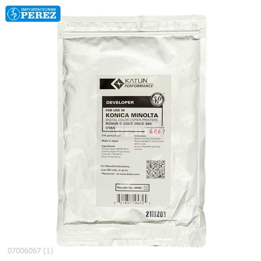 [07006067] Revelador Cyan 210g [Katun Performance]