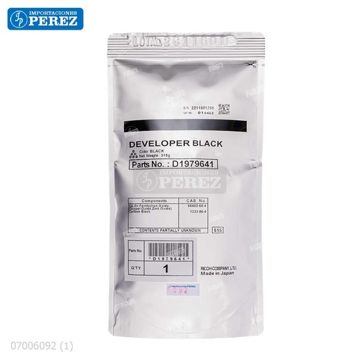 [07006092] Revelador [Ricoh - Original] 315g