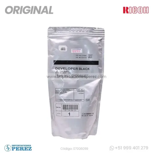 [07006099] Revelador Black 620g [Original - Ricoh]