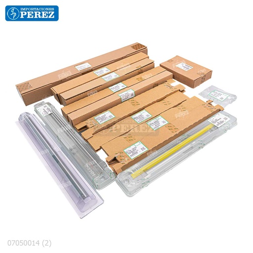 [07050014] Kit Mantenimiento Kit x14 - 01 Manta Siliconada + 01 Joint Limpieza + 01 Brush Transferencia + 01 Cuchilla Transferencia + 01 Cuchilla Faja + 01 Cera Transferencia + 01 Cuchilla Lubricante + 01 Filtro + 01 Cuchilla Colector + 01 Cera Transferencia + 01 Brush Cilindro + 01 Cuchilla Cilindro + 01 Corona Separación + 01 Cera Rodillo Transferencia [Original - Ricoh]