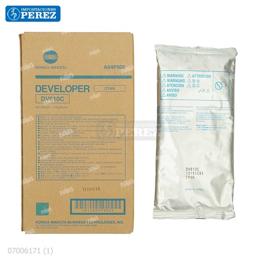 [07006171] Revelador Cyan DV610C 1100g [Original - Konica Minolta]