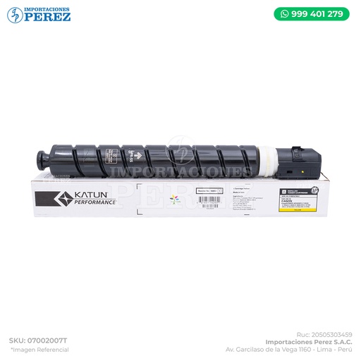 [07002007T] Toner Cartucho Yellow Canon [Katun Performance] GPR55 681g 