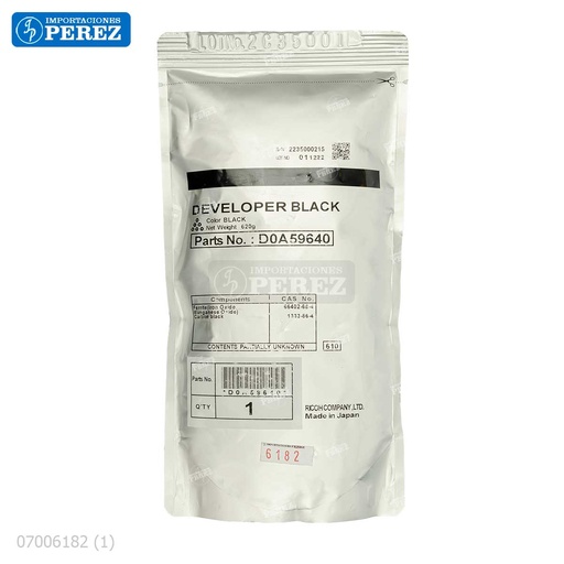 [07006182] Revelador Black 620g [Original - Ricoh]