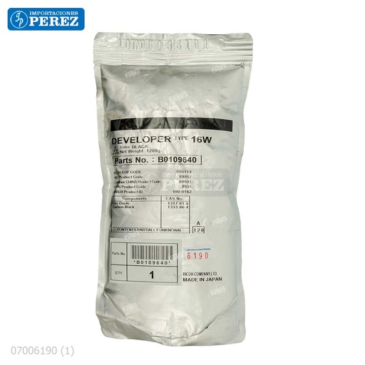 [07006190] Revelador Type 16W - 1200g [Original - Ricoh]