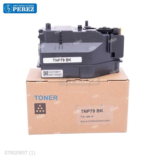 [07002085T] Toner Cartucho Black Konica Minolta [Dki] 220v TNP-79K/TNP-80K/TNP-81K 278g 