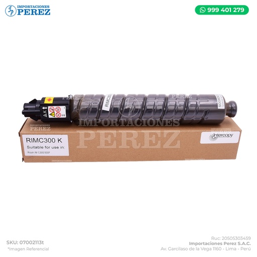 [07002113T] Toner Cartucho Black Ricoh [Intercopy] 264g 