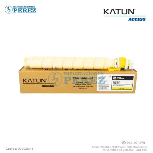 [07002134T] Toner Cartucho Yellow Ricoh [Katun Performance] 102g - 6K 
