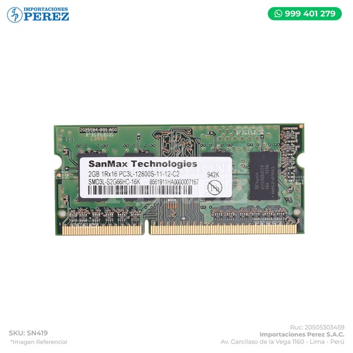 [SN419] Memoria DIMM (MEMORY MODULES MEMB/1) de Tarjeta IR PWB-MFP - SEMI-NUEVO [Original - Konica Minolta]