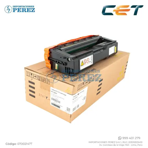 [07002147T] Toner Cartucho Yellow con Cilindro Ricoh [Cet] MC250H