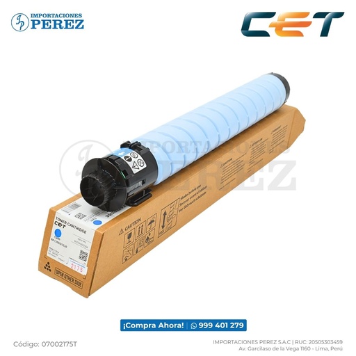 [07002175T] Toner Cartucho Cyan Ricoh [Cet] 275g 