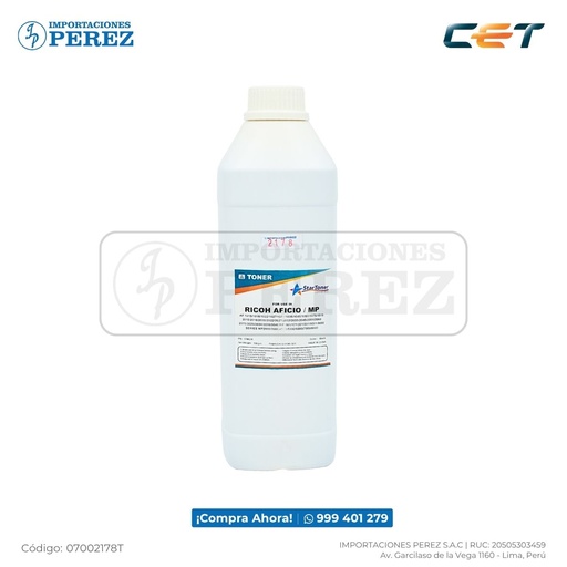 [07002178T] Toner Recarga Ricoh [CET] Botella/500g 
