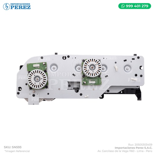 [SN593] Bloque Principal con 02 Motores (MAIN DRIVE ASSY) - SEMI-NUEVO [Original - Konica Minolta]
