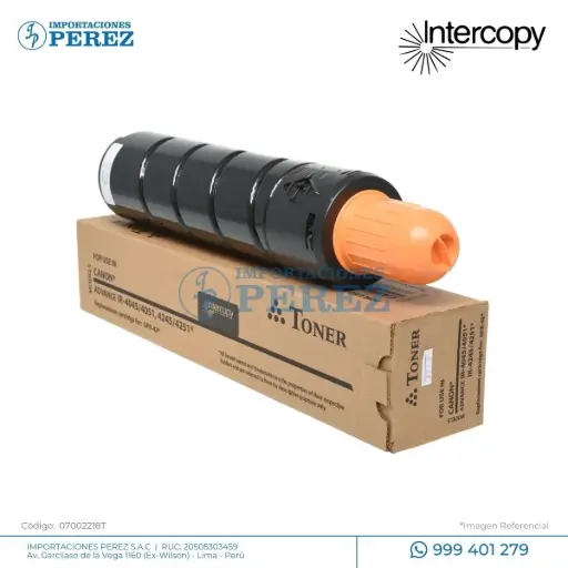 [07002218T] Toner Cartucho GPR42 Canon [Intercopy]